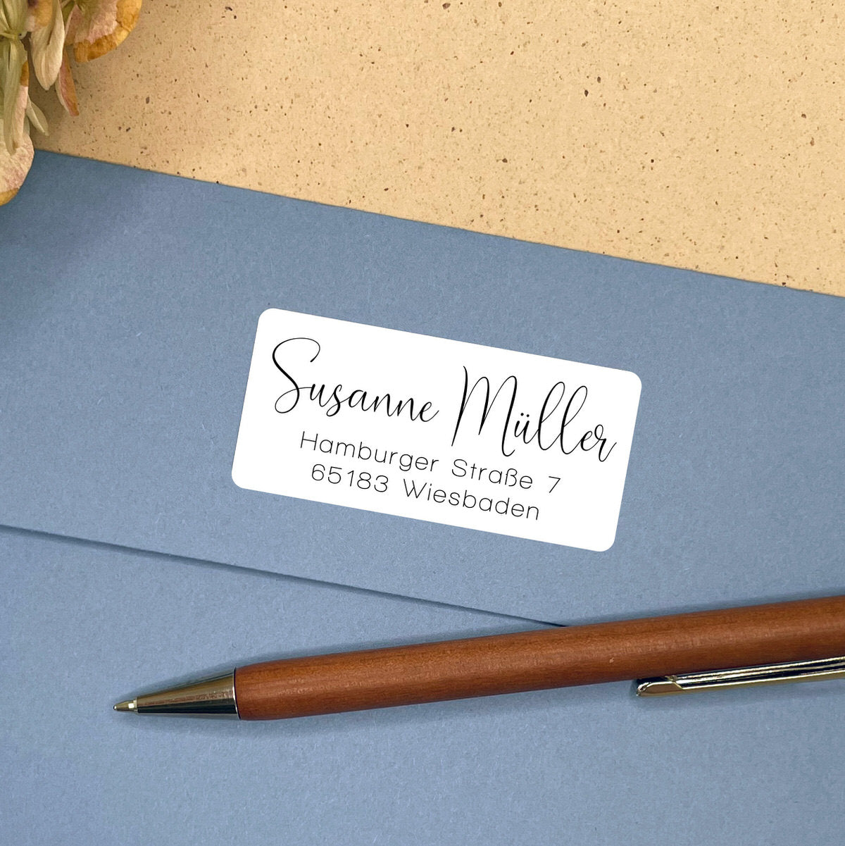 Adressaufkleber mit eleganter Schreibschrift #002