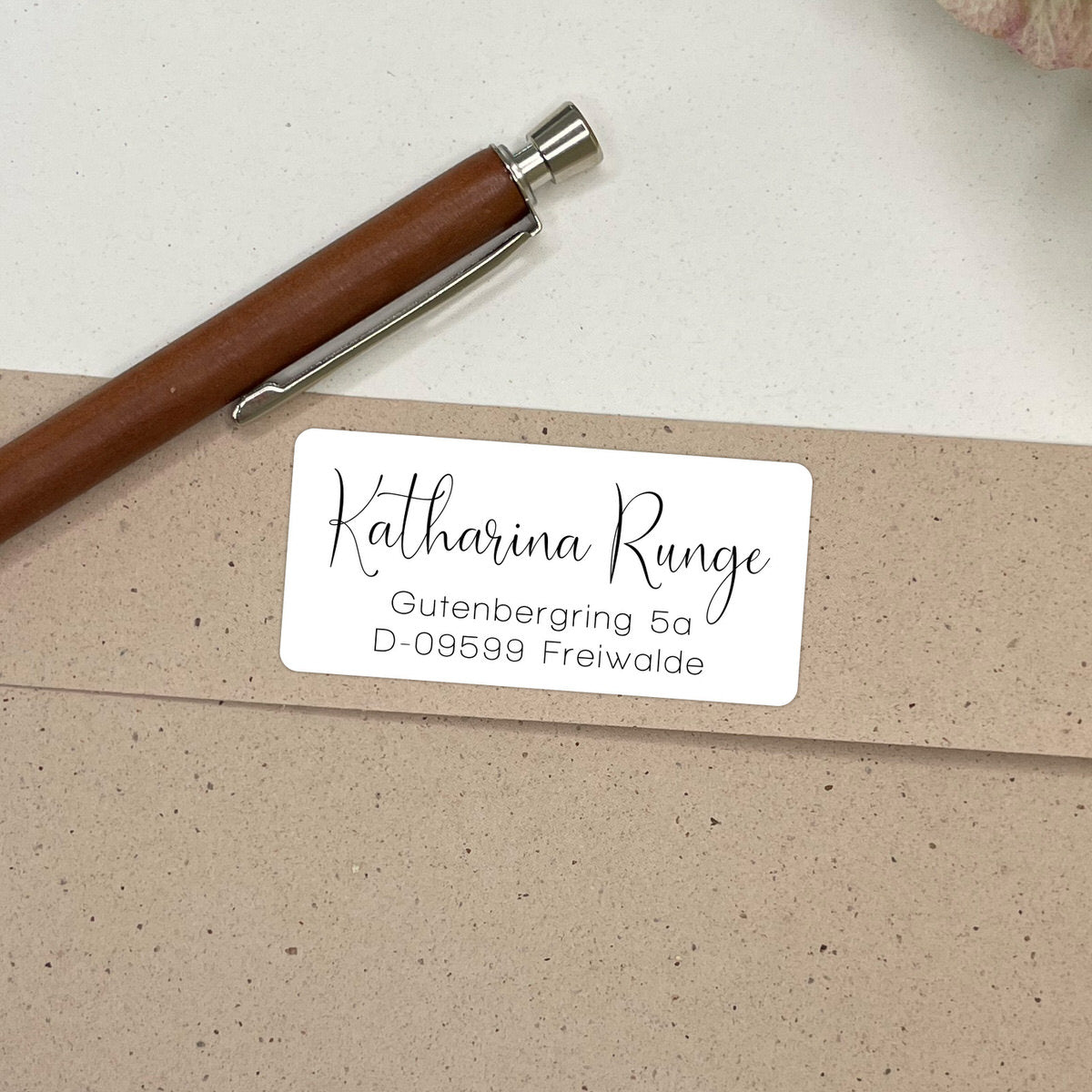 Adressaufkleber mit eleganter Schreibschrift #002