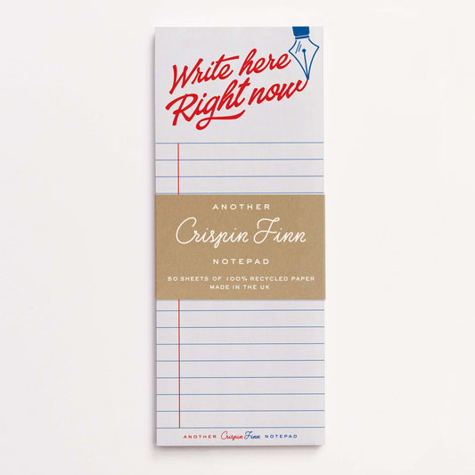 Notizblock "Write here, Right now"