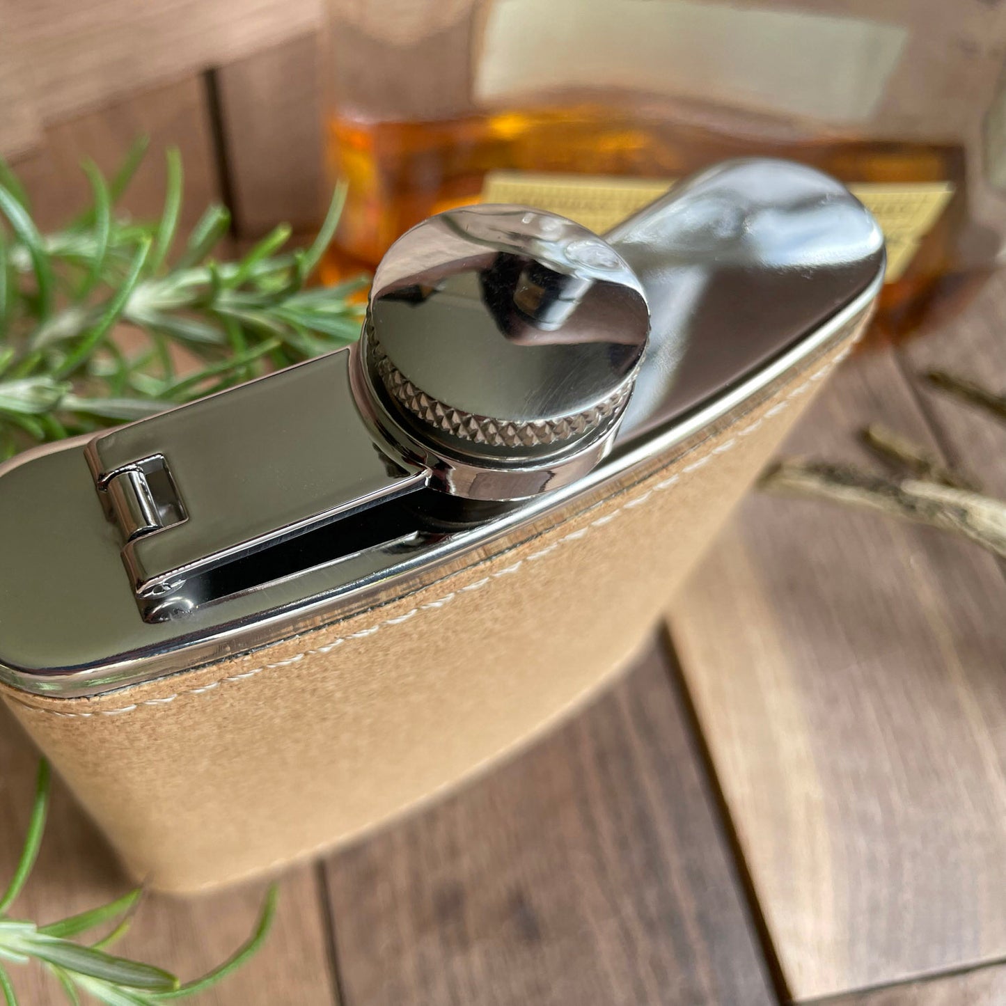 Personalisierter Flachmann mit Korklaminat - Smoking