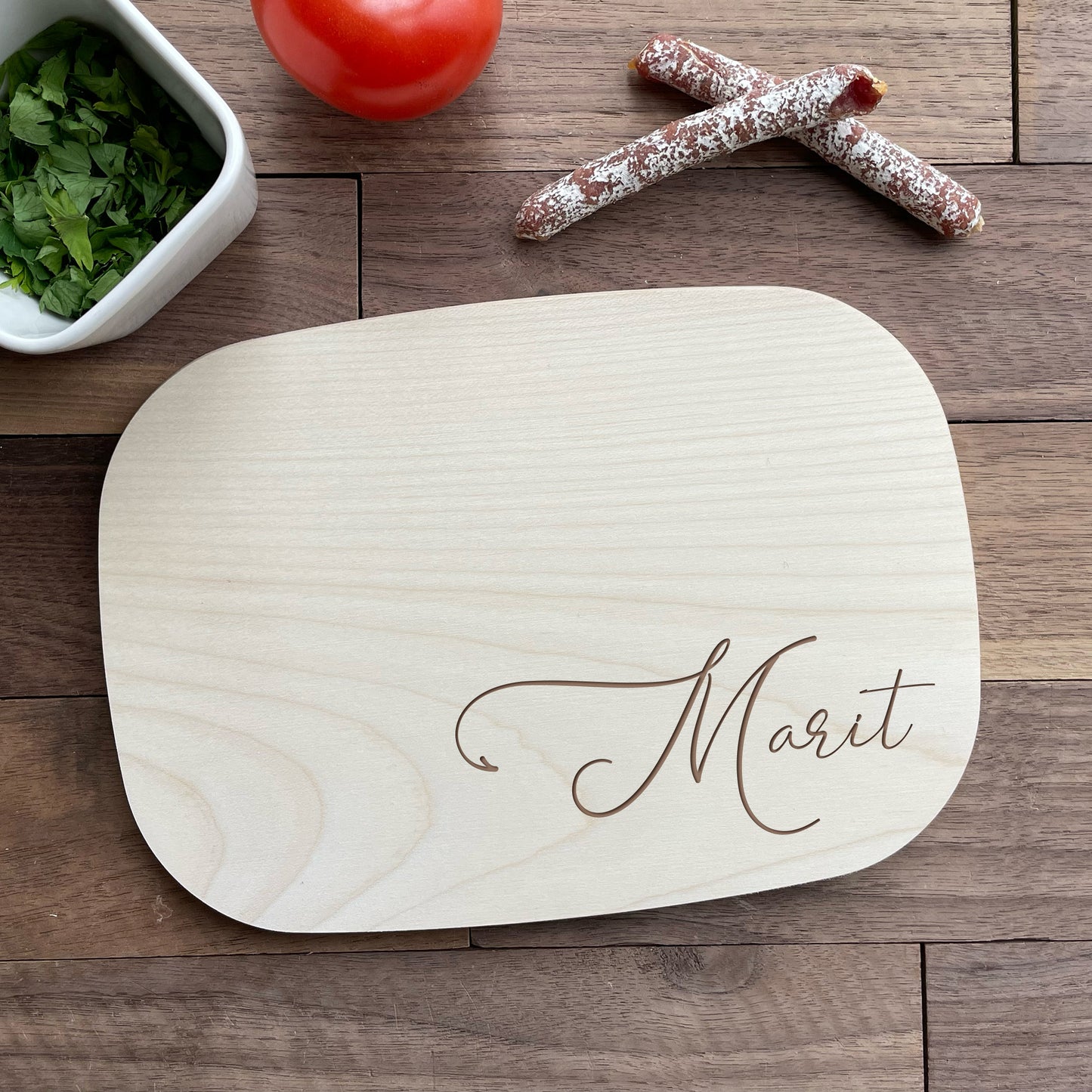 Frühstücksbrettchen mit individueller Gravur - Nur Name