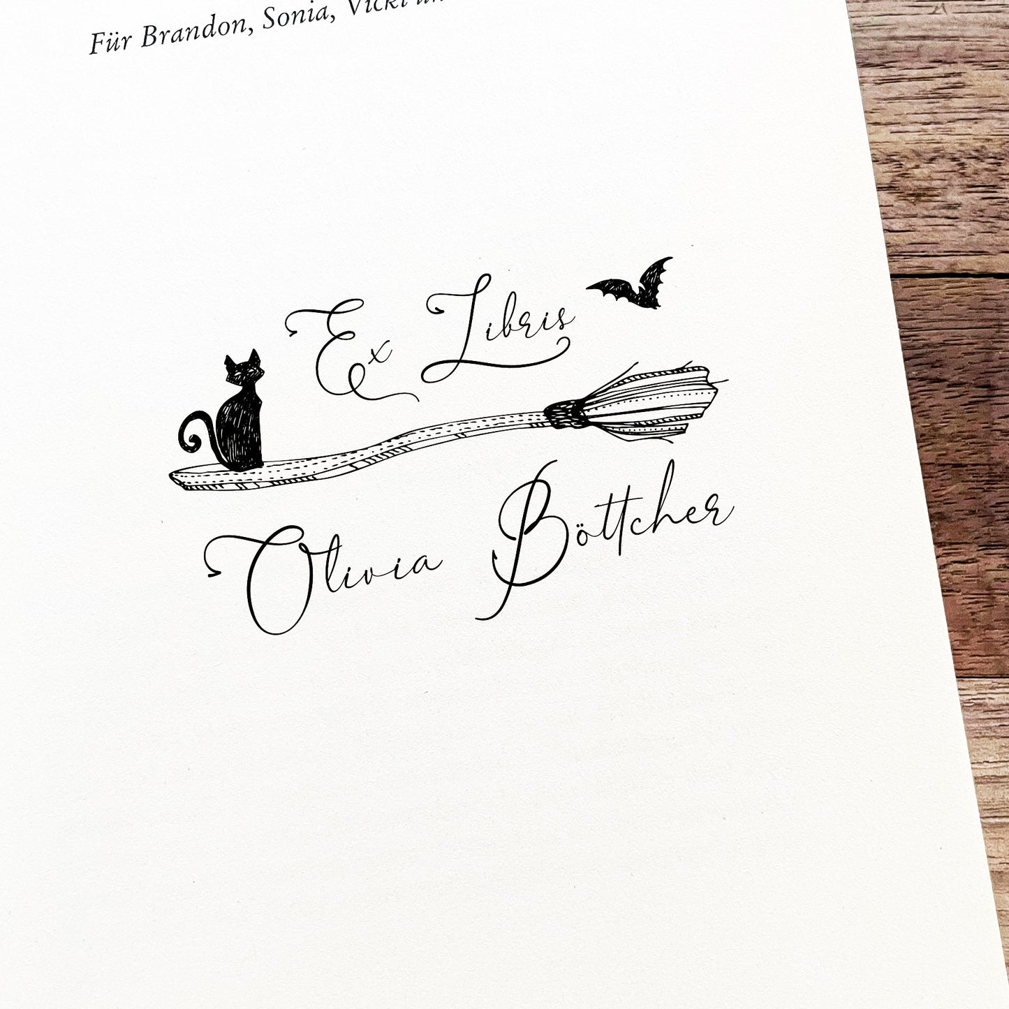 Ex Libris Stempel - Hexenbesen