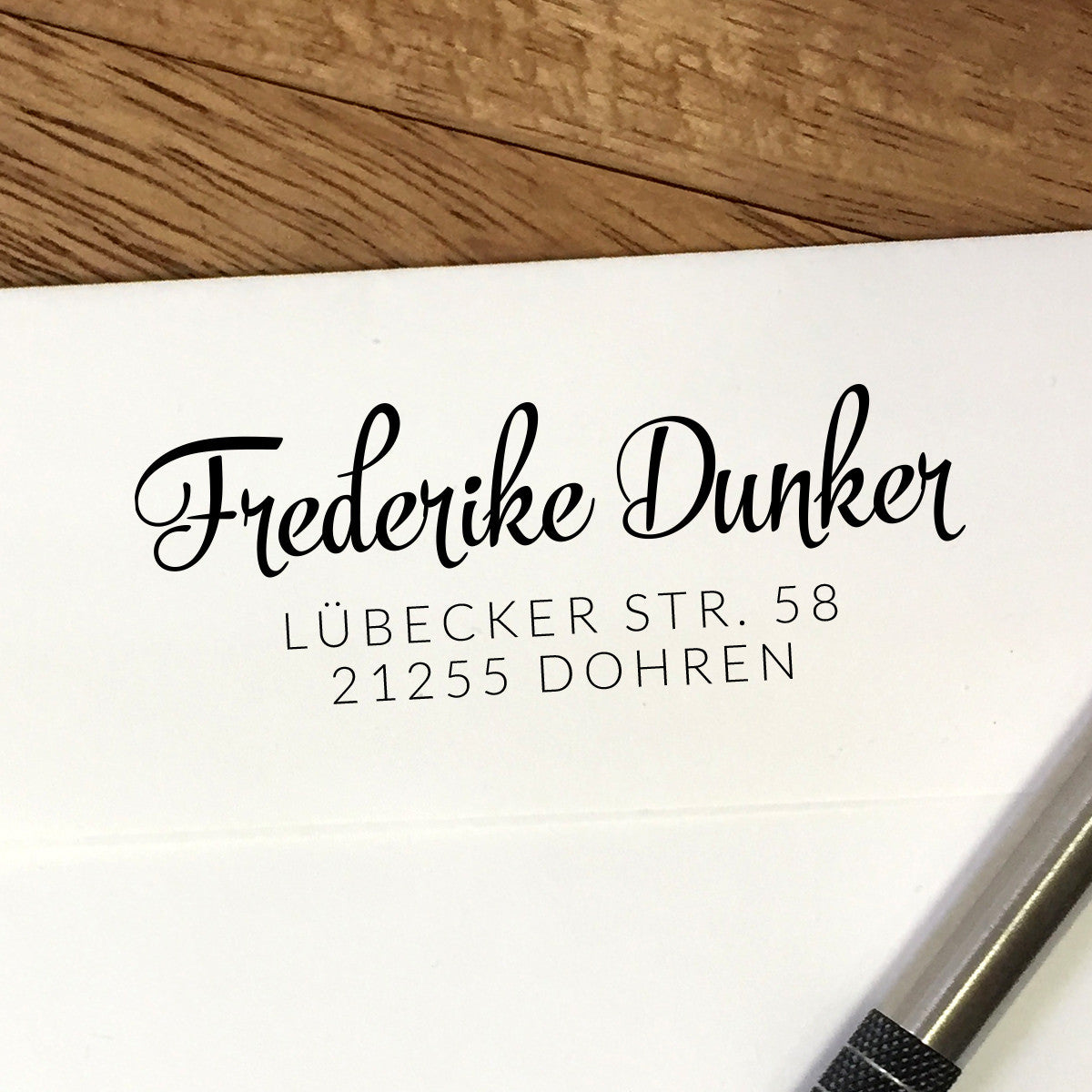 Adressstempel mit Vintage-Schrift #021
