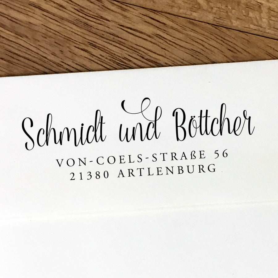 Eleganter Adressstempel für Paare und Familien #046