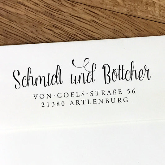Eleganter Adressstempel für Paare und Familien #046