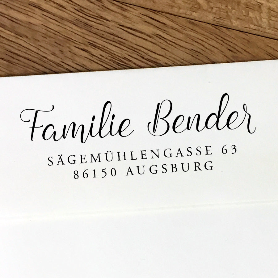 Eleganter Familienstempel mit kalligraphischer Schrift #047