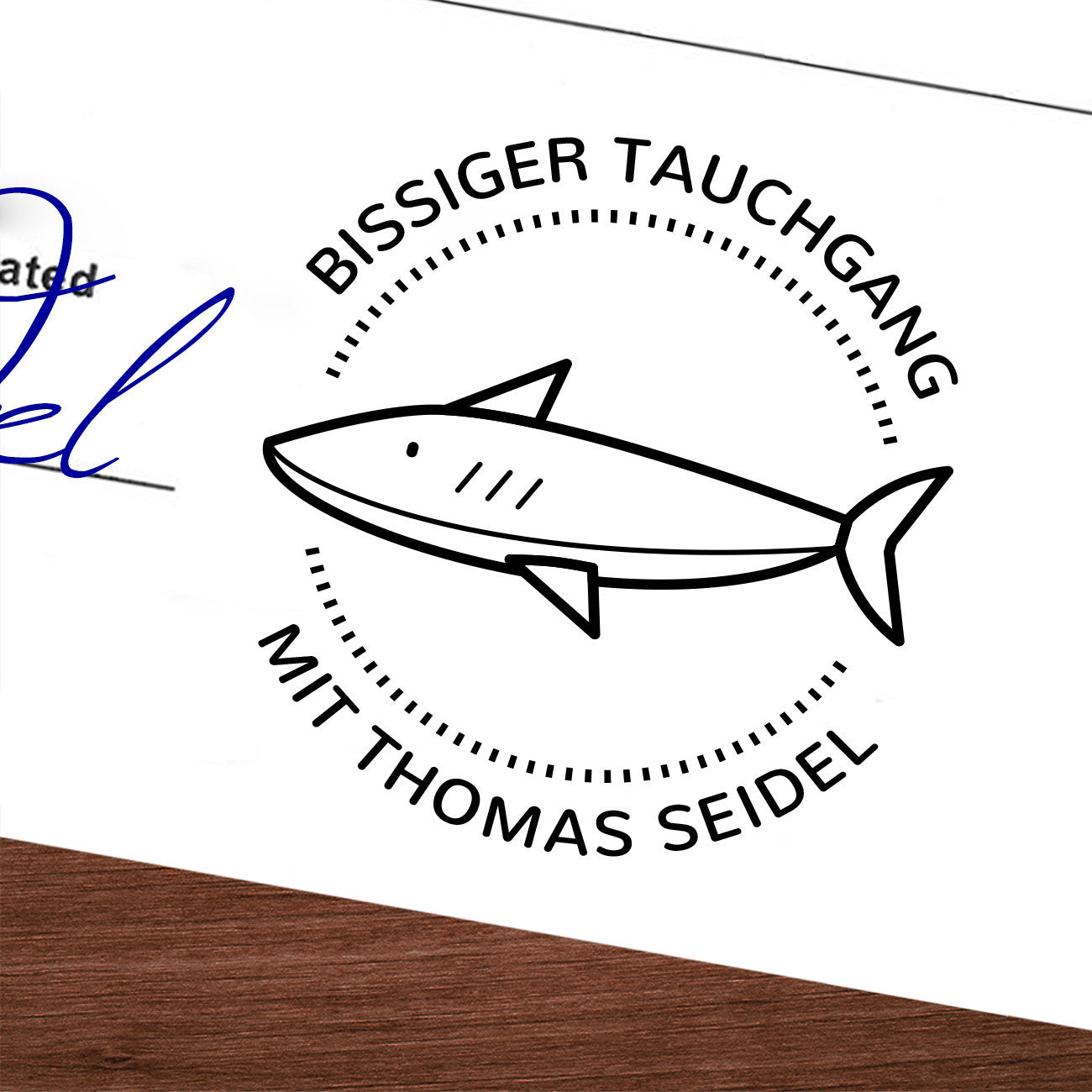 Cooler Taucherstempel - Haifisch