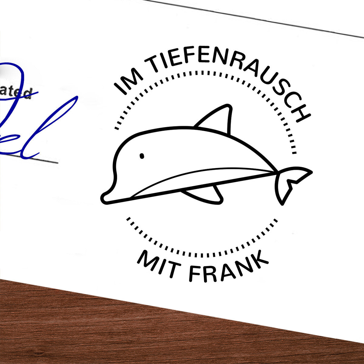 Cooler Taucherstempel - Delfin