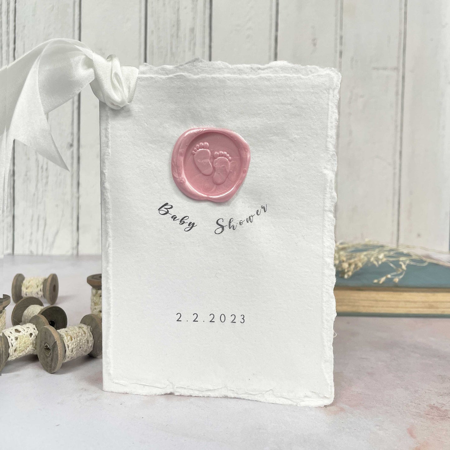 Siegelstempel "Babyfüße" für Wachssiegel zur Geburt