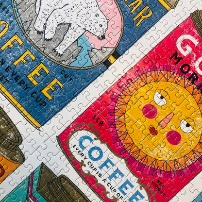 Vintage-Tee- und Kaffeedosen - Premium-Puzzle mit 1.000 Teilen