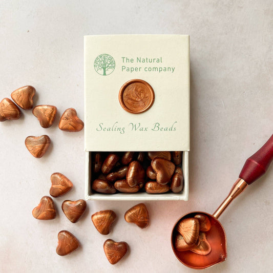 45 Siegelwachsperlen - Kupferfarben