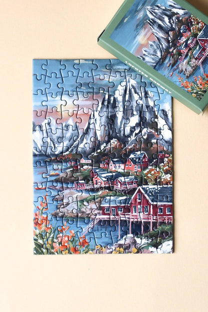 Mini-Puzzle Lofoten Norway, 99 Teile