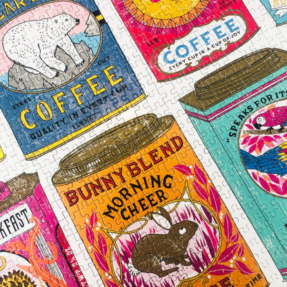 Vintage-Tee- und Kaffeedosen - Premium-Puzzle mit 1.000 Teilen