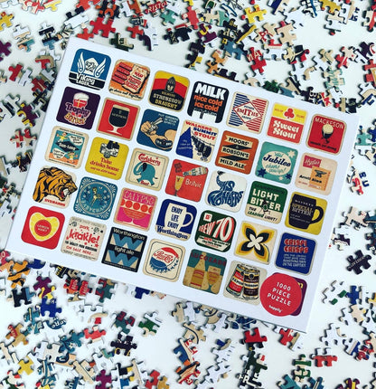 Bierdeckel - Premium-Puzzle mit 1.000 Teilen