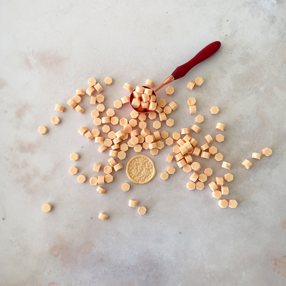 75 Siegelwachsperlen - Pfirsich