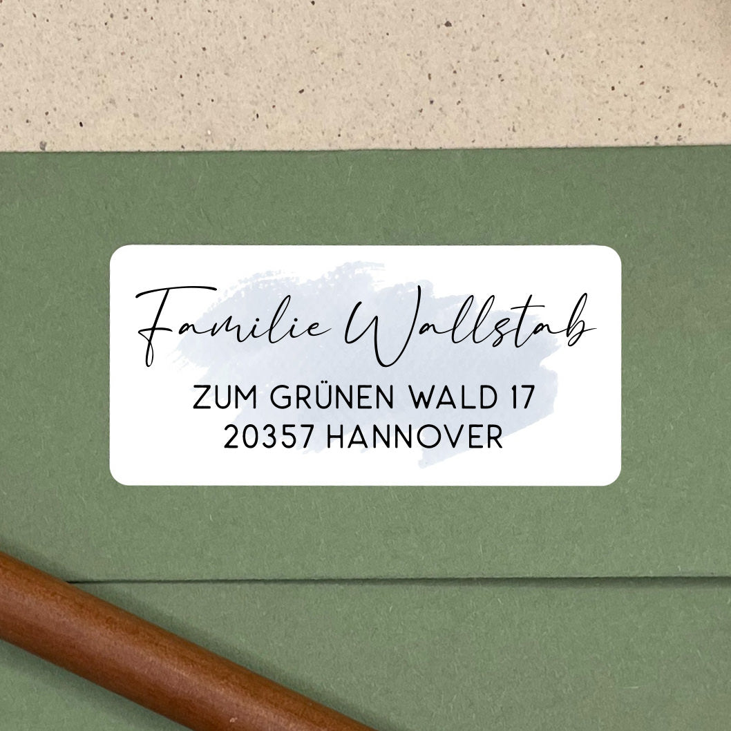 Adressaufkleber mit schwungvoller Schreibschrift #014