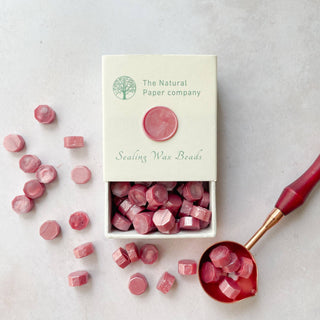 75 Siegelwachsperlen - Dunkelrosa