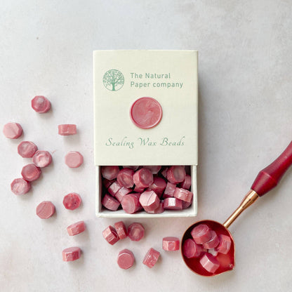 75 Siegelwachsperlen - Dunkelrosa