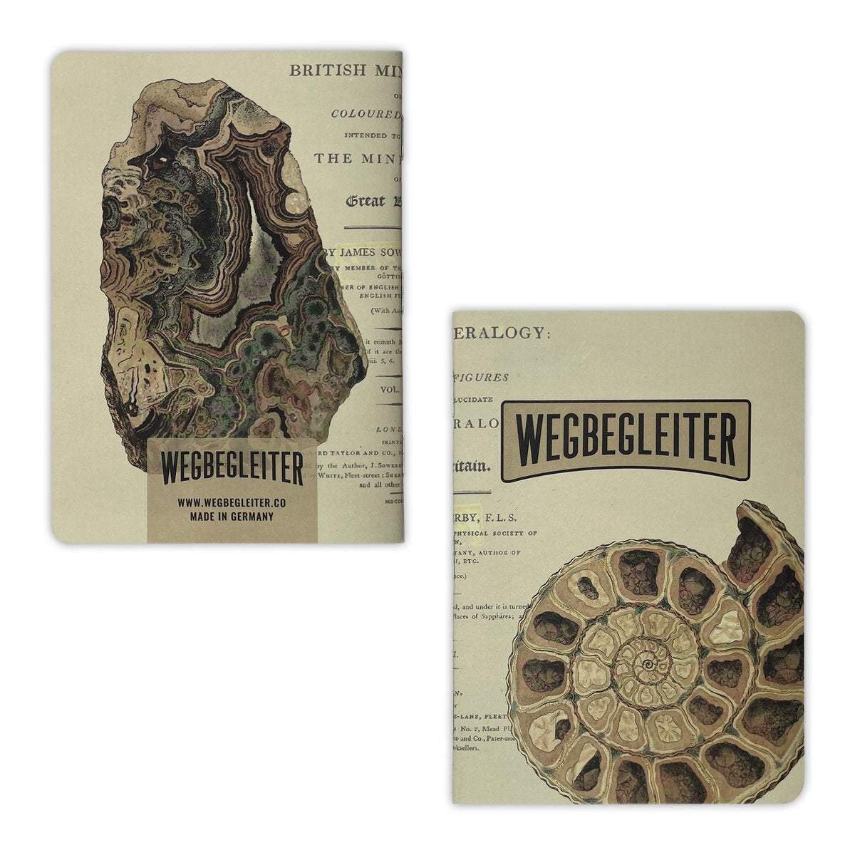 Set aus 3 Notizheften - British Mineralogy Edition