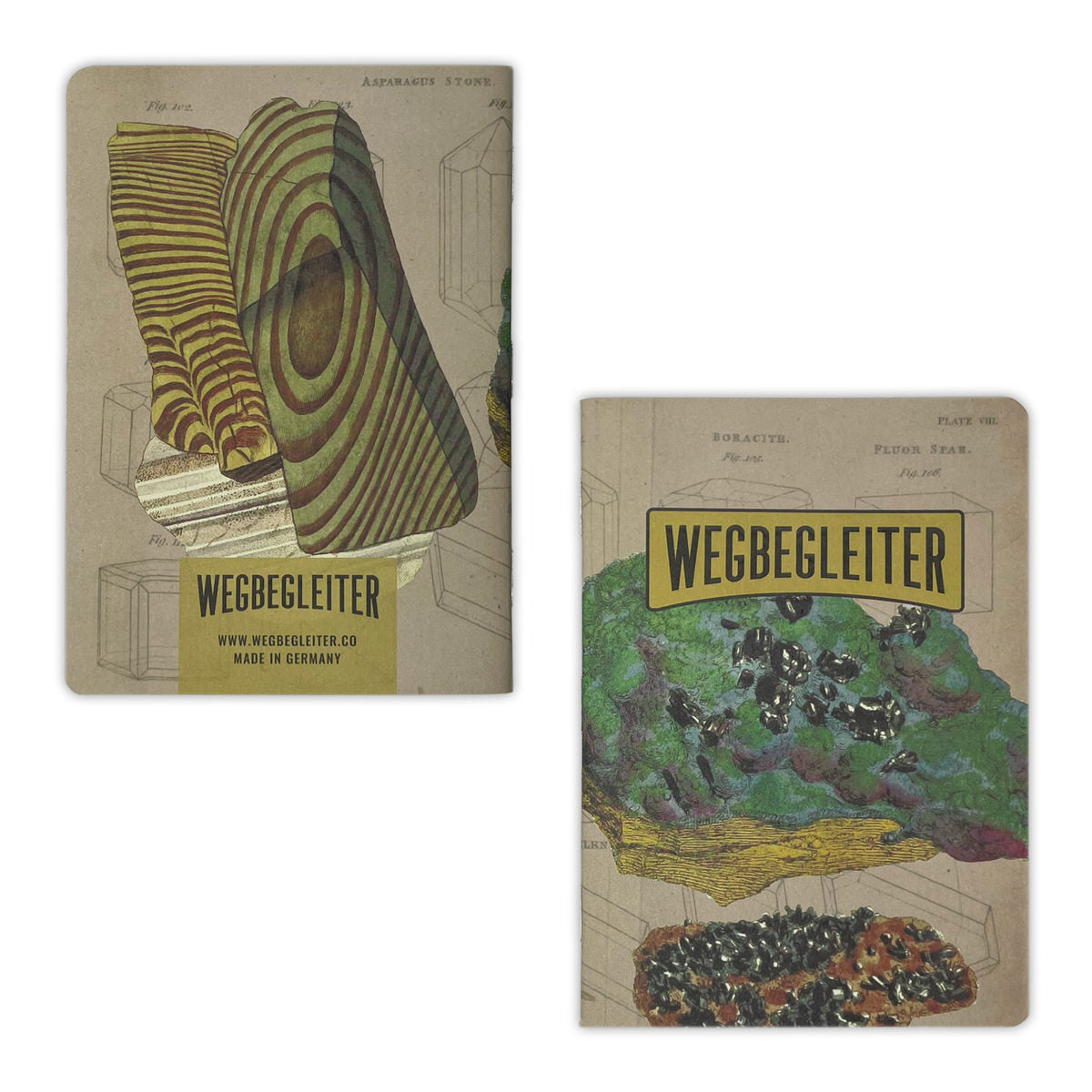 Set aus 3 Notizheften - British Mineralogy Edition