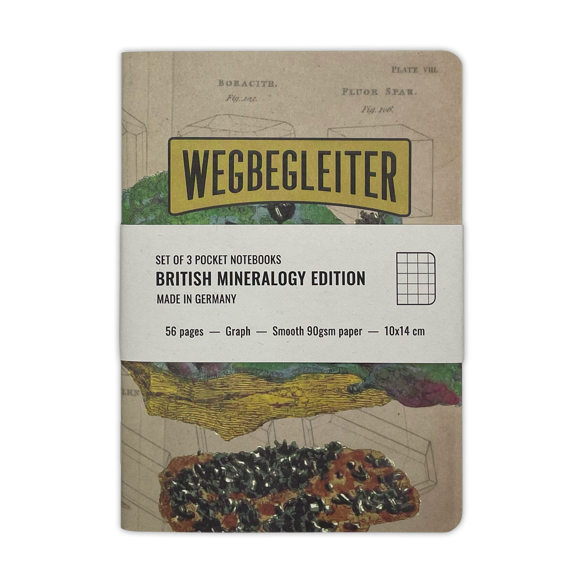 Set aus 3 Notizheften - British Mineralogy Edition
