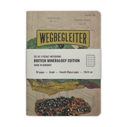 Set aus 3 Notizheften - British Mineralogy Edition