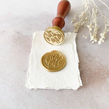 Siegelstempel "With Love" für traditionelle Wachssiegel