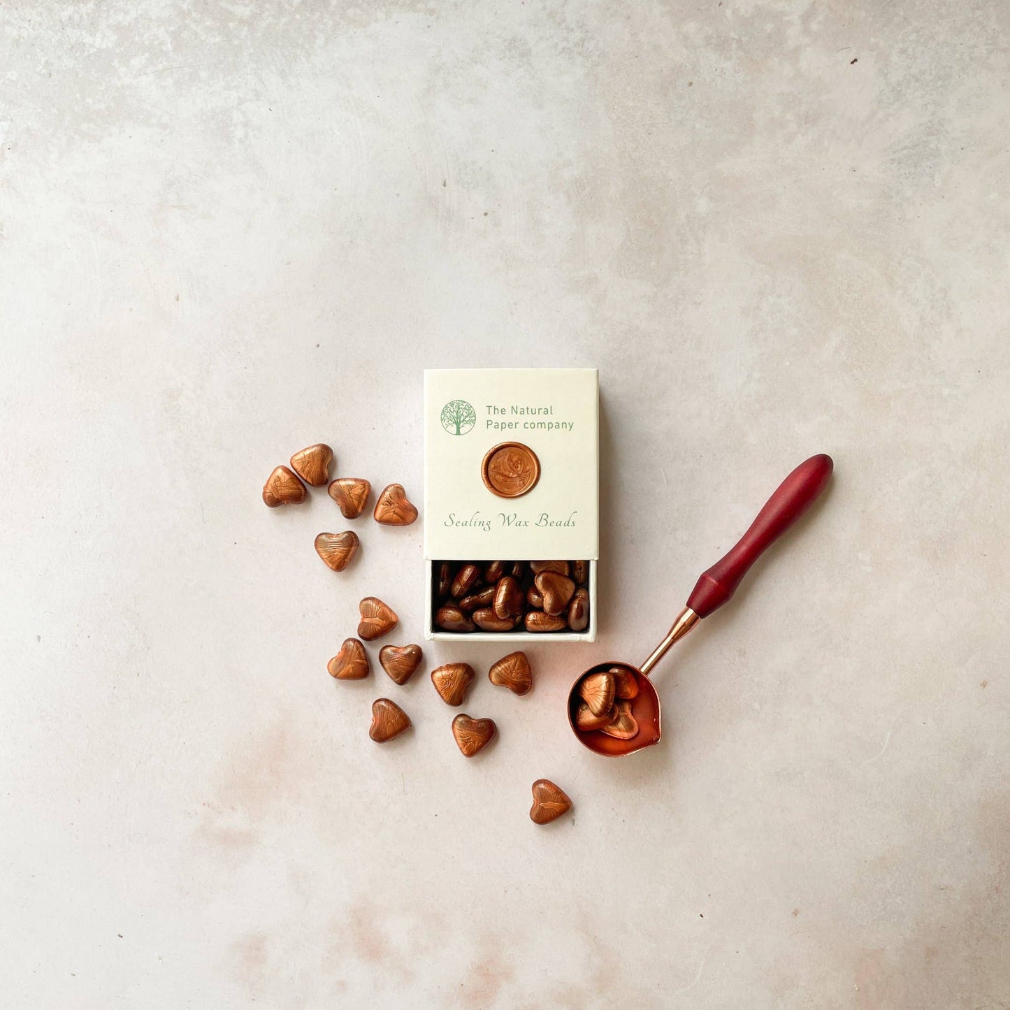 45 Siegelwachsperlen - Kupferfarben