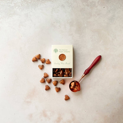 45 Siegelwachsperlen - Kupferfarben