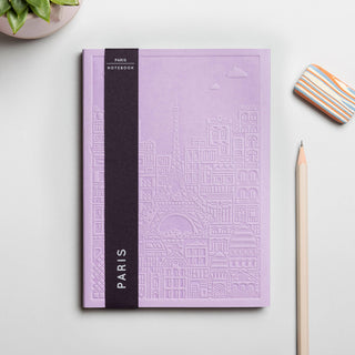 Paris Notizbuch mit geprägtem Einband