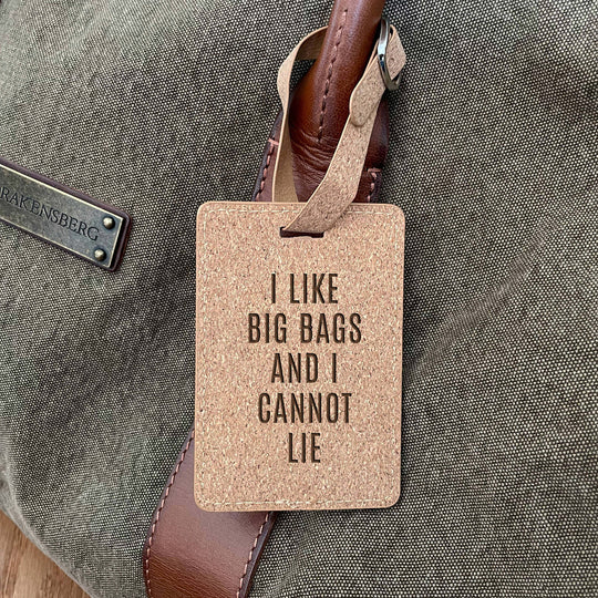 Personalisierter Kofferanhänger aus Kork - I like big bags...