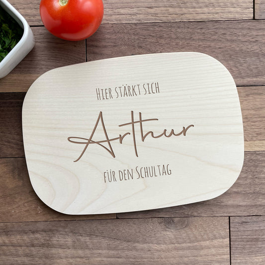Frühstücksbrettchen mit individueller Gravur - Nur Text