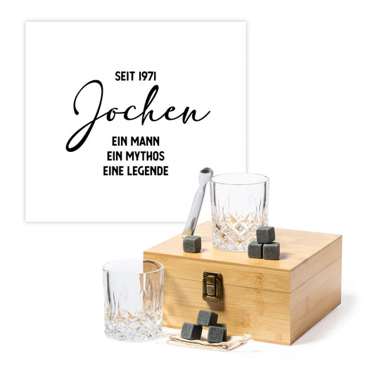Whisky-Set mit personalisierter Gravur - Ein Mann, ein Mythos, eine Legende