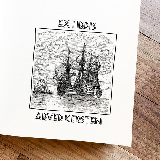 Ex Libris Stempel - Segelschiff