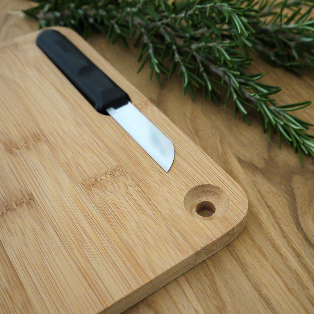 Personalisiertes Holzbrettchen inkl. Messer
