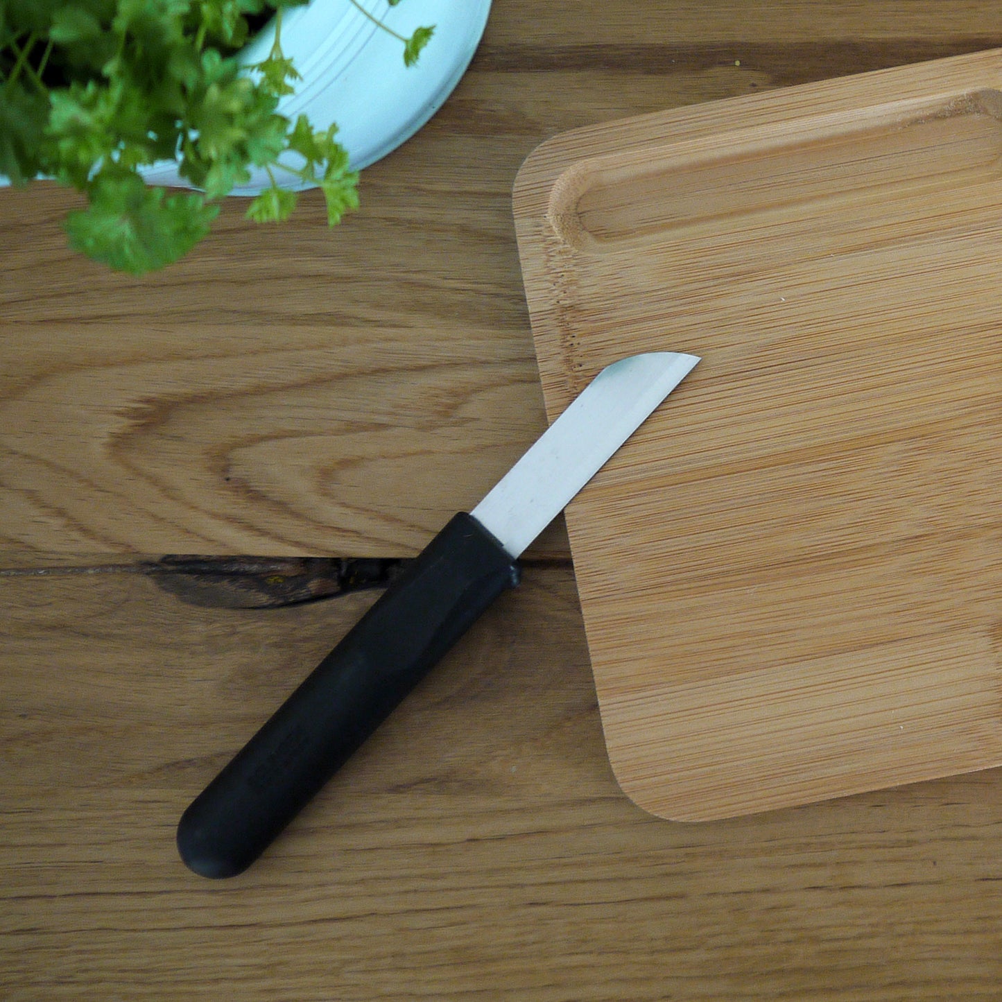 Graviertes Holzbrettchen inkl. Messer - Superheld Papa