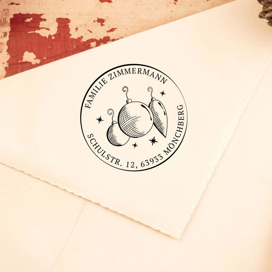 Weihnachtsstempel "Christbaumkugeln" #057