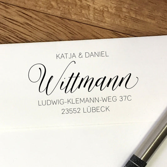 Eleganter Pärchen- oder Familienstempel #009