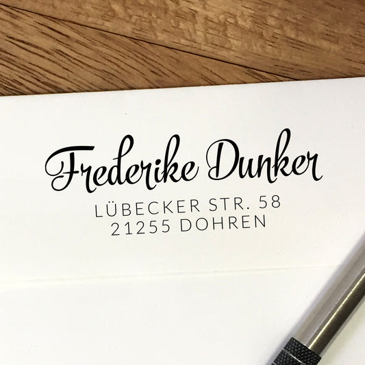 Adressstempel mit Vintage-Schrift #021