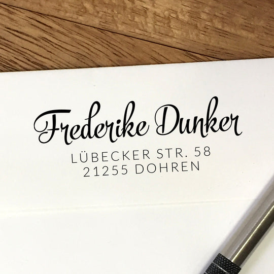 Adressstempel mit Vintage-Schrift #021