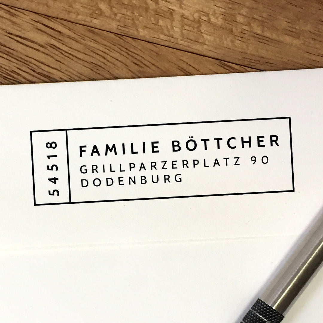 Adressstempel mit Rahmen #037