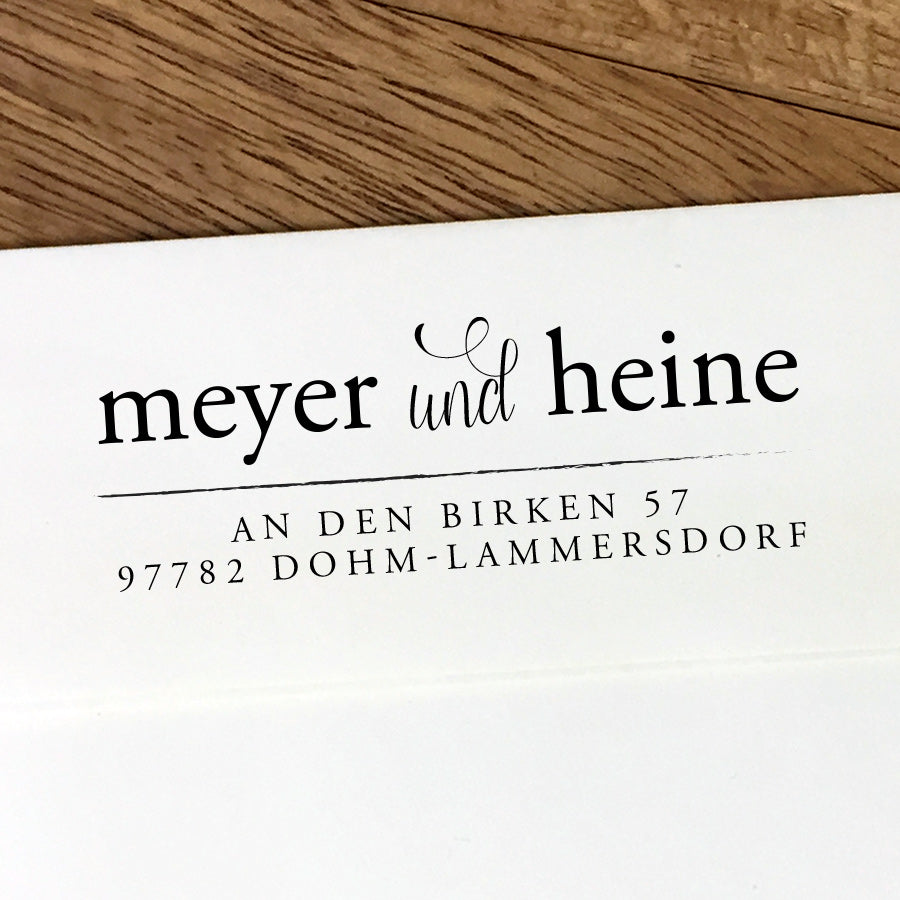Paarstempel für verschiedene Familiennamen #045