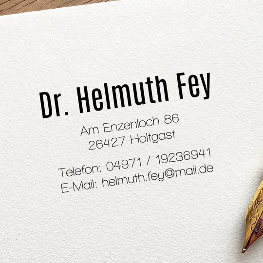 Adressstempel mit Telefon und E-Mail #081