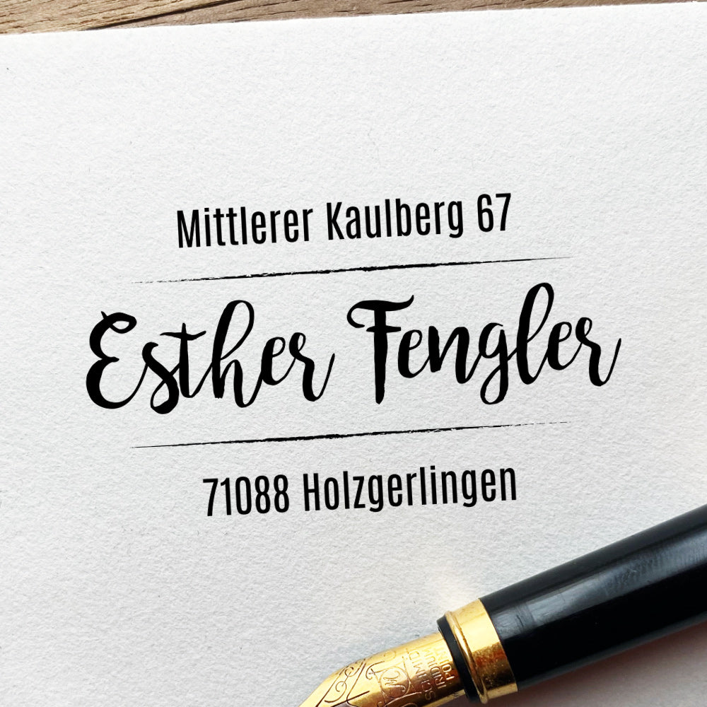 Rustikaler Adressstempel #085