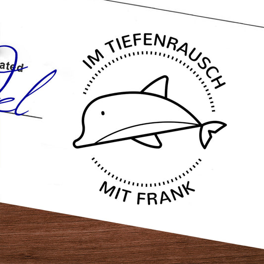 Cooler Taucherstempel - Delfin