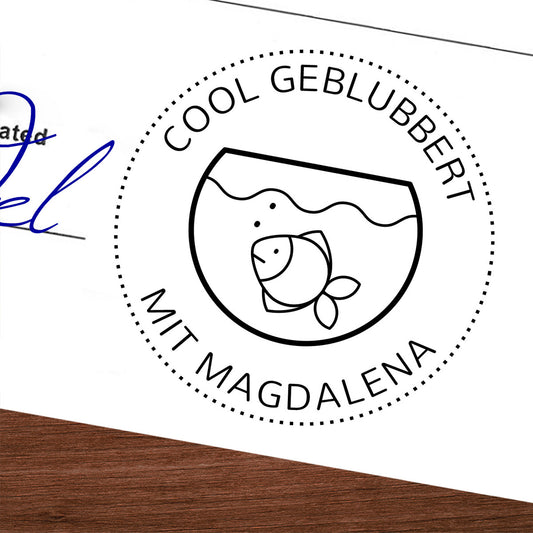 Personalisierter Logbuchstempel - Aquarium