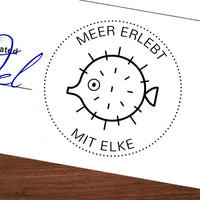 Personalisierter Logbuchstempel - Kugelfisch