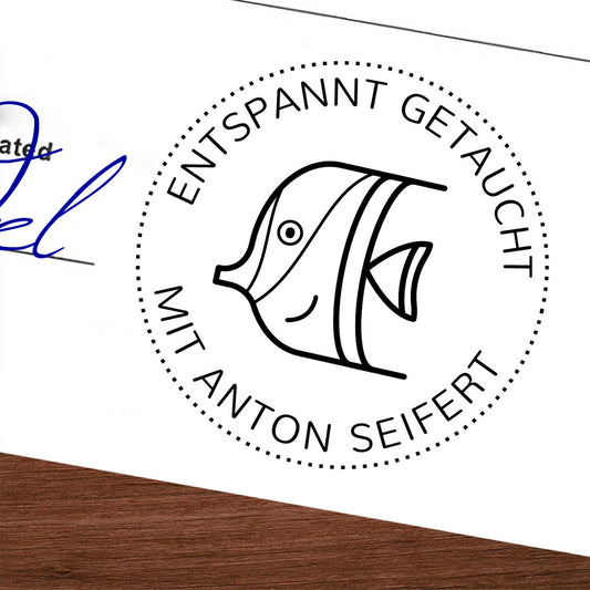 Personalisierter Logbuchstempel für die Hosentasche