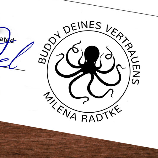 Runder Tauchstempel - Krake