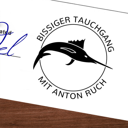 Runder Tauchstempel - Schwertfisch
